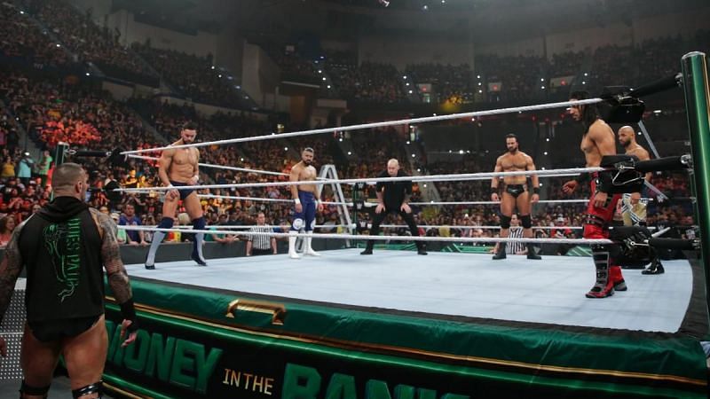 The Men's MITB ladder match was shaping up to take 'Match of the Night' from Seth Rollins and AJ Styles.